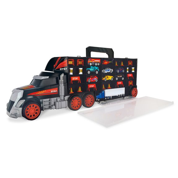 Grand Camion Transporteur + 9 Véhicules + Accessoires