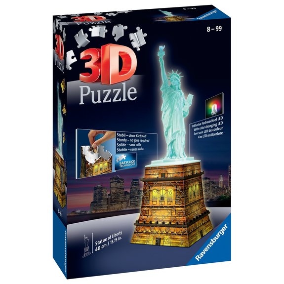 Puzzle 3D Night Edition Statue de la liberté
