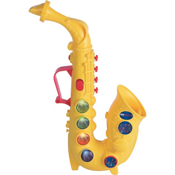 Saxophone doré pour l'enseignement préscolaire Jouets d'anniversaire