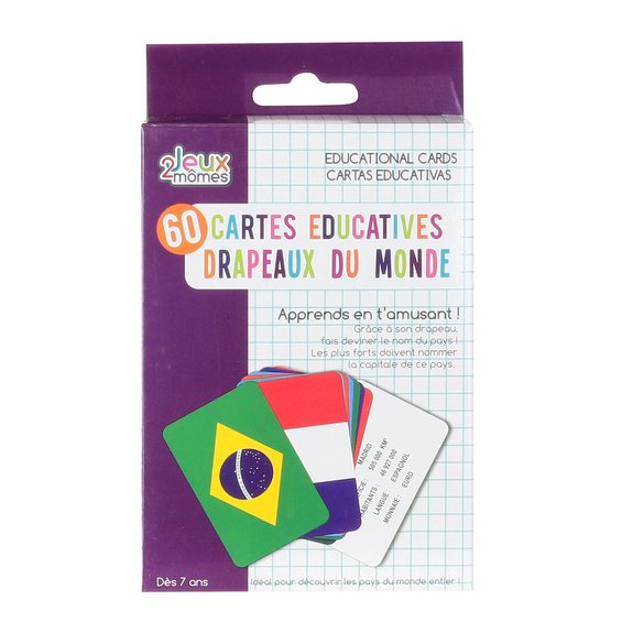 Cartes éducatives pays et drapeaux du monde