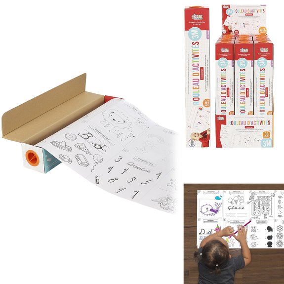 Rouleau éducatif prêt à colorier