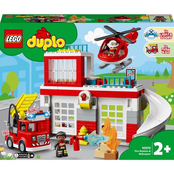 LEGO La caserne et l’hélicoptère des pompiers DUPLO 10970