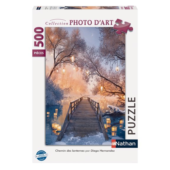 Puzzle 500 pièces Nathan Chemin Lanternes