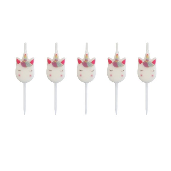 5 bougies anniversaire Licorne