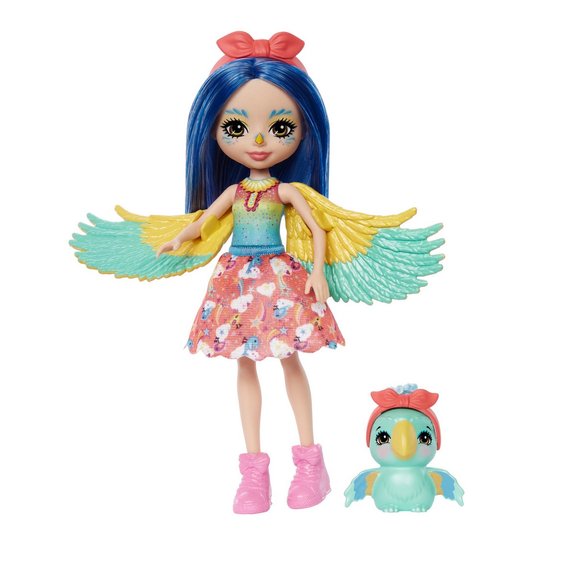 Mattel Enchantimals - Prita perruche et Flutter Mini-poupée