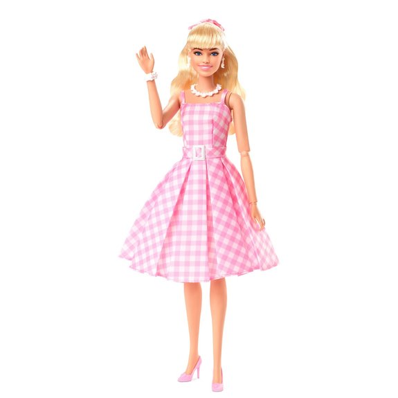 Mattel Barbie le film : Poupée en robe vichy rose