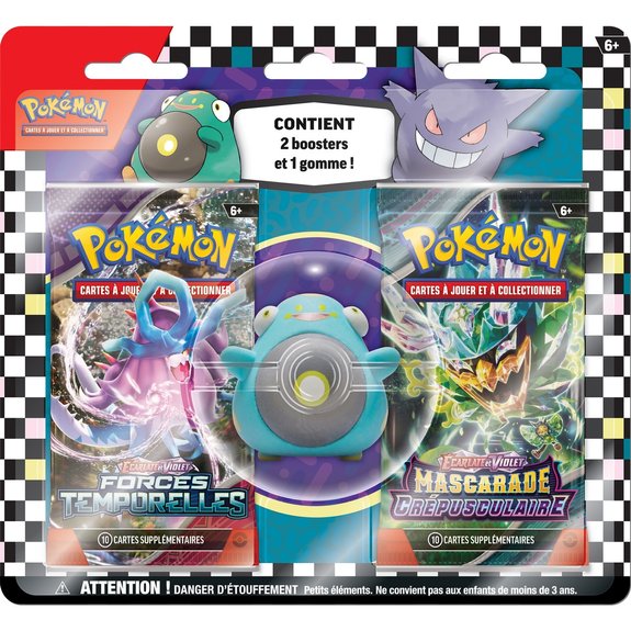 Asmodée Pack Pokémon gomme et 2 boosters