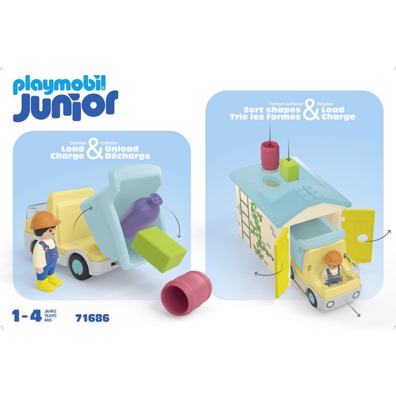 Ouvrier avec camion et garage Playmobil Junior 71686