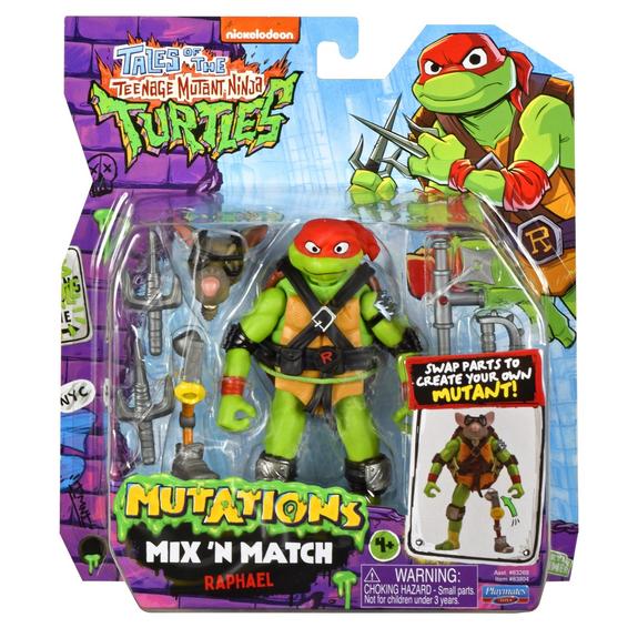 Figurine articulée 12 cm Tortues Ninja Mutations Mix & Match - Raphael