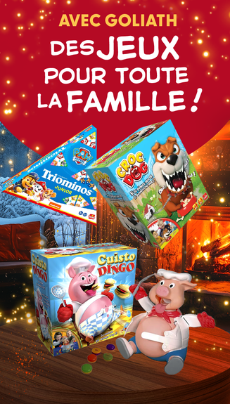 Pub menu Goliath jeux en famille
