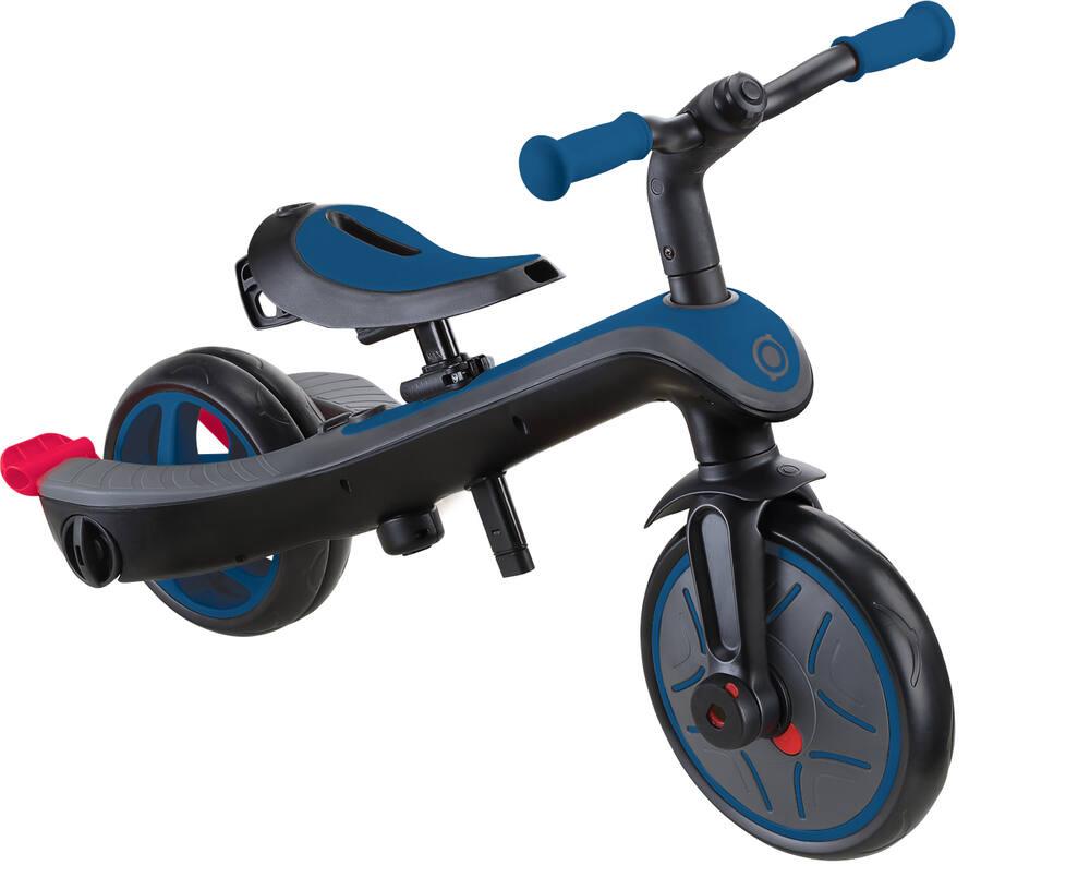 Tricycle évolutif GLOBBER Explorer Trike 4-en-1 V2 4 modes, siège réglable, canopy, harnais 5 points Sable - Globber