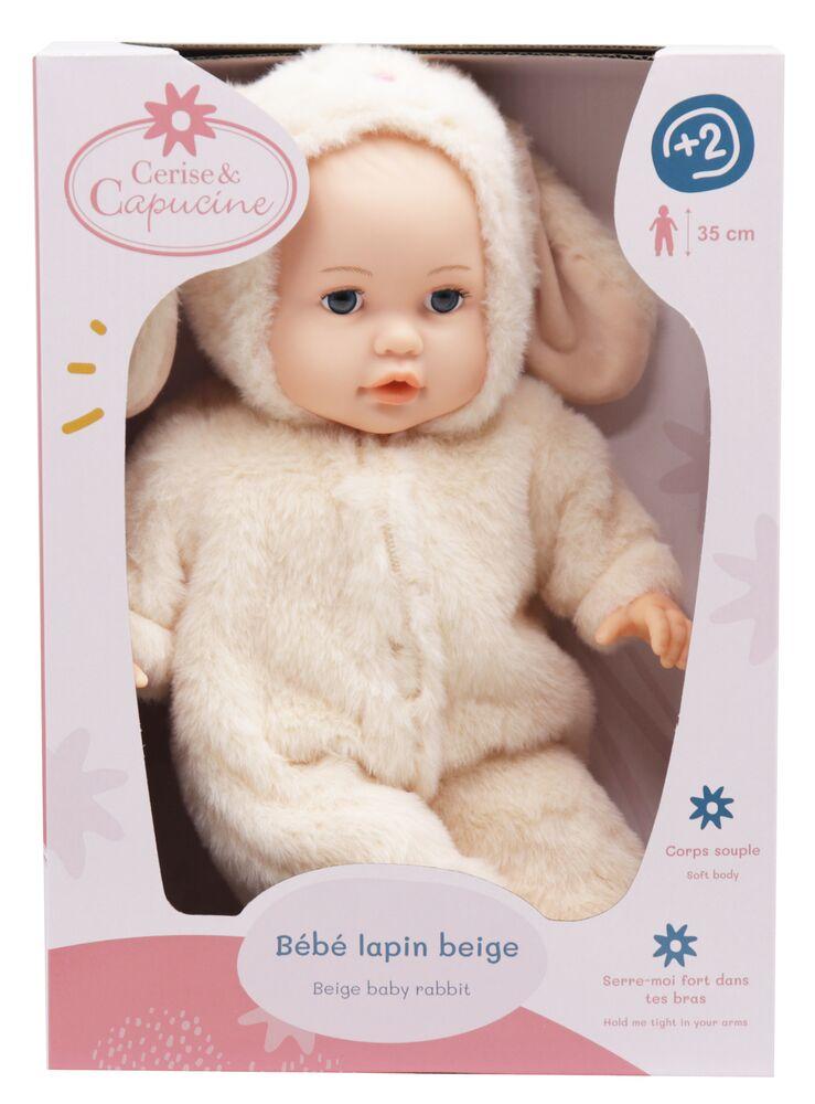 Götz 3403026 – Combinaison Bébé Lapin D'été – Kit Vêtement 2 Pièces Taille M Pour Poupée De 42 à 46 Cm – Lavable à 30°C