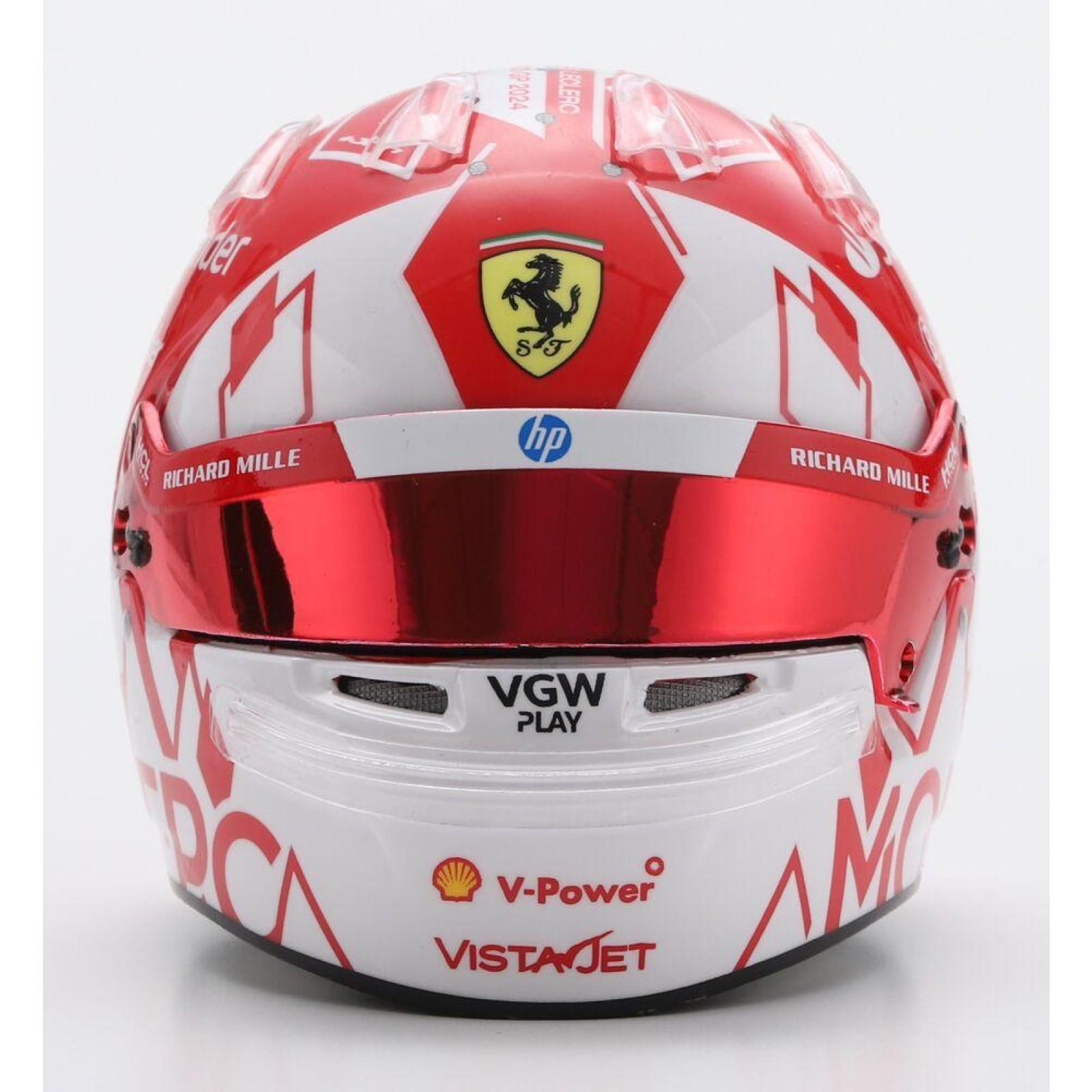 Casque Charles Leclerc Monaco GP 2021, échelle 1/5, Altaya, F1 Ferrari, Neuf