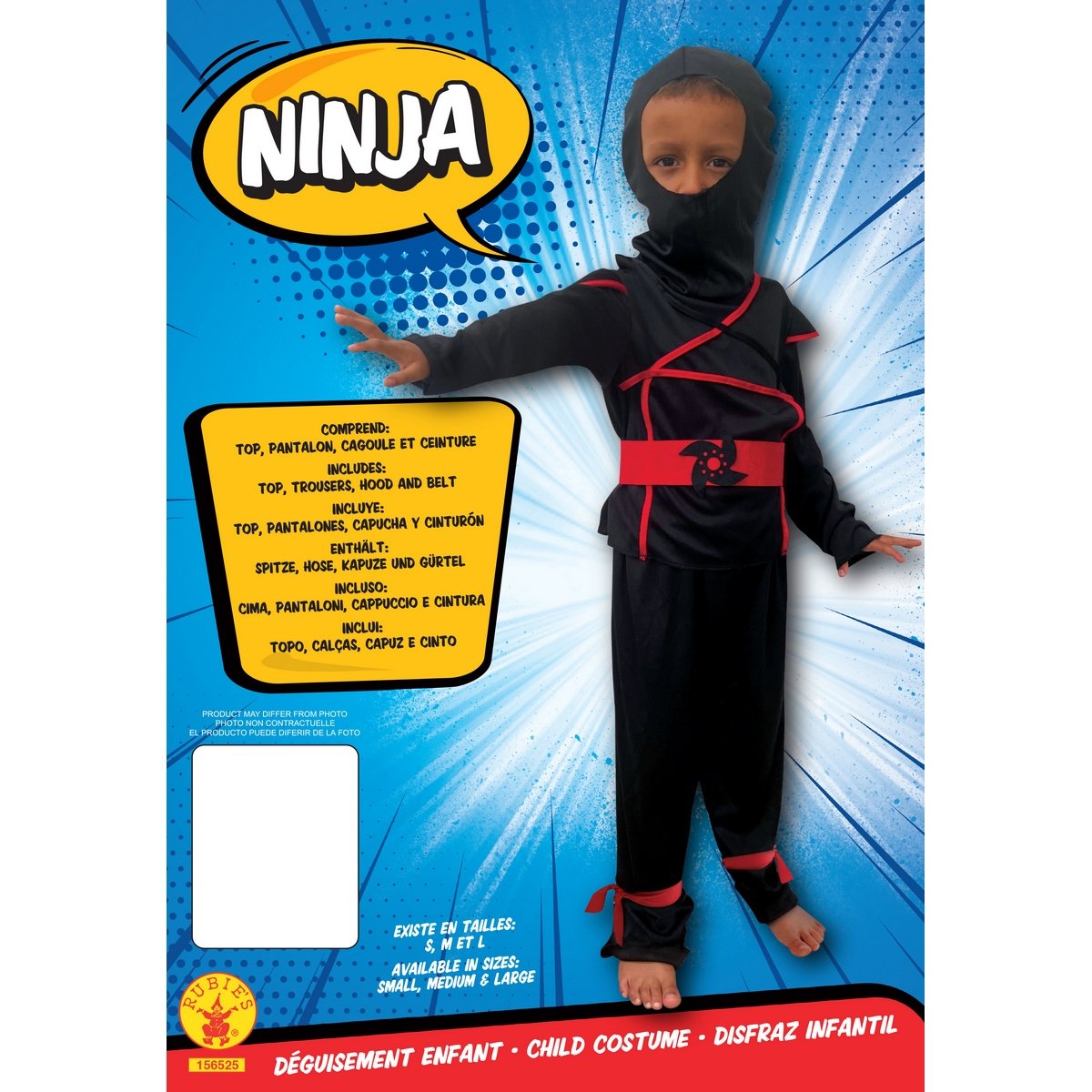 Caritan Déguisement Garçon De Ninja 3/4 Ans