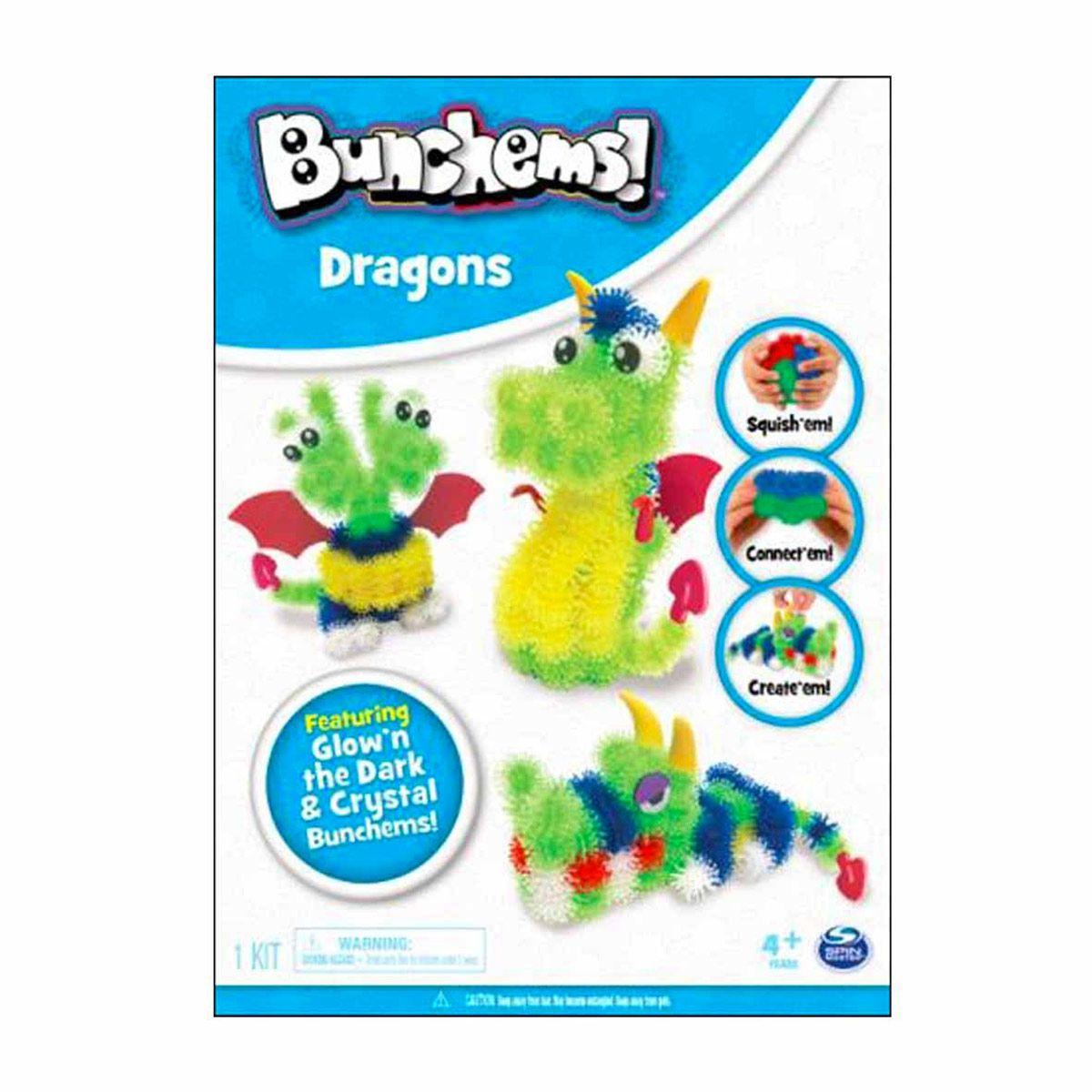 Bunchems Dragons Glow In The Dark – Neufs – Jouet Créatif Pour Enfants