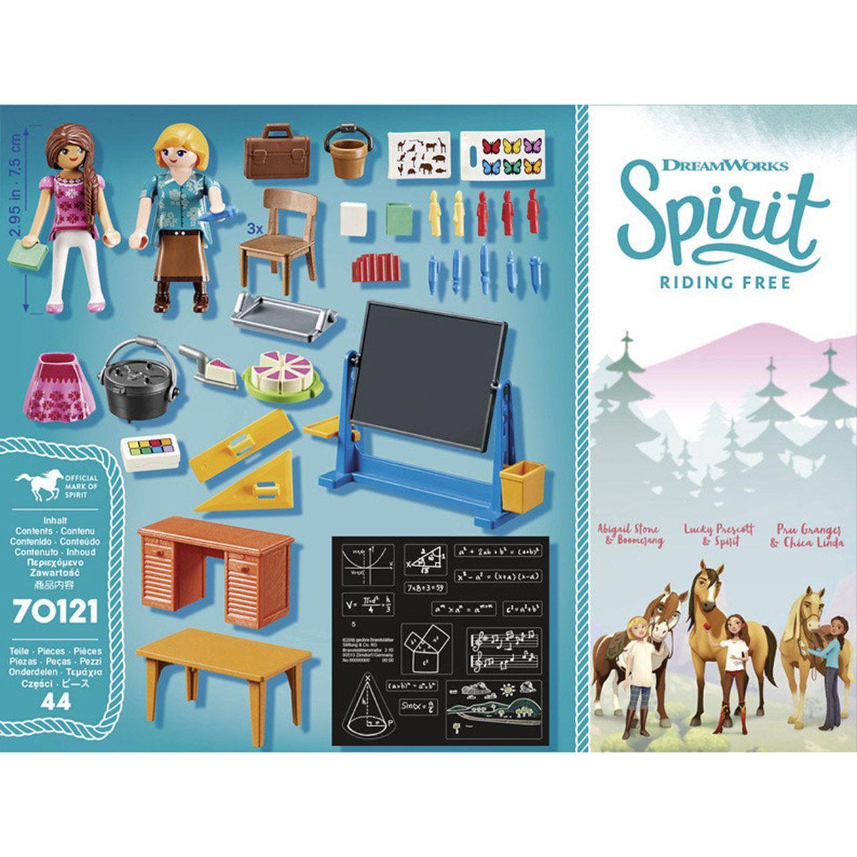 Mademoiselle Kate Flores et salle de classe Playmobil Spirit 70121 -  Véhicules et figurines - La Grande Récré