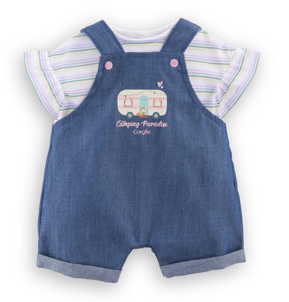 Ensemble De 3 Vêtements Pour Poupée 10 Cm – Bonnet Cœur + T-shirt + Salopette – Tenue Trendy Pour Labuboo