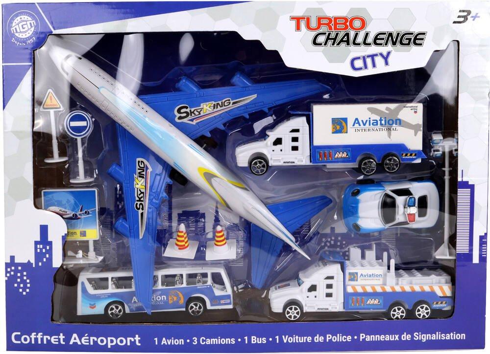 Jeu Vintage Megacity Services Airport 1960 - Voitures, Figurines Avion, Complet, état Comme Neuf