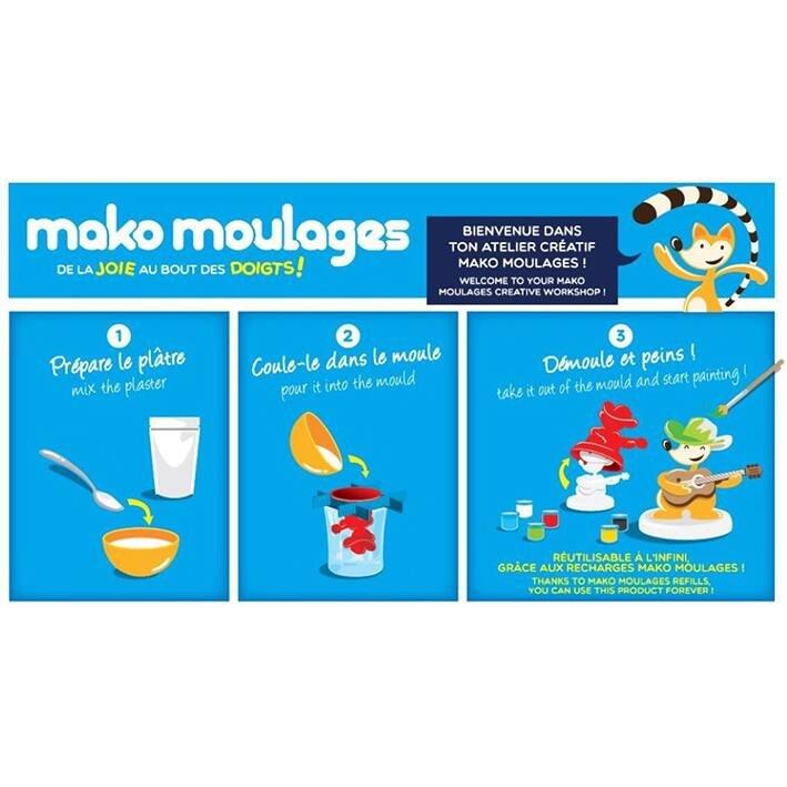 Mako Créations Kit Creativo Il Tirannosauro - Stampo In Lattice Riutilizzabile Per Modellare E Dipingere Dinosauri