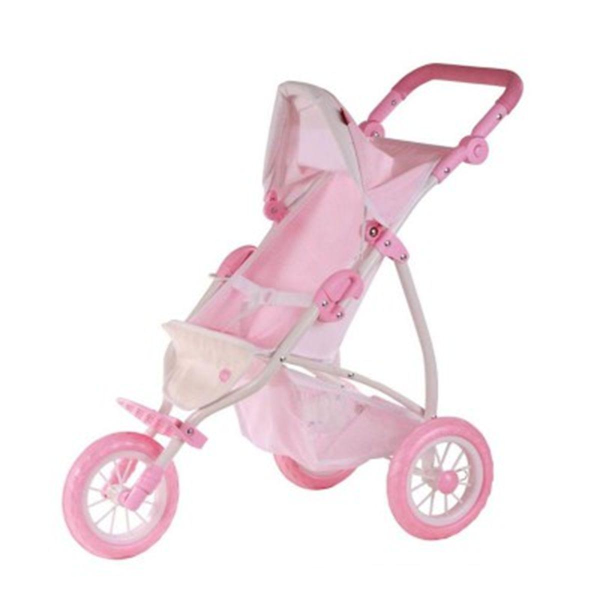 poussette 3 roues rose