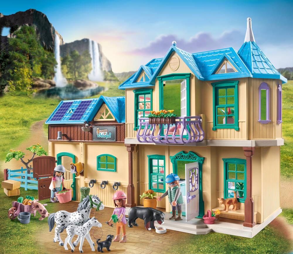 PLAYMOBIL Horses Of Waterfall – Maréchal-ferrant Avec Forge Lumineuse – Ben Et Son Cheval – Pièces Recyclées – Dès 5 Ans