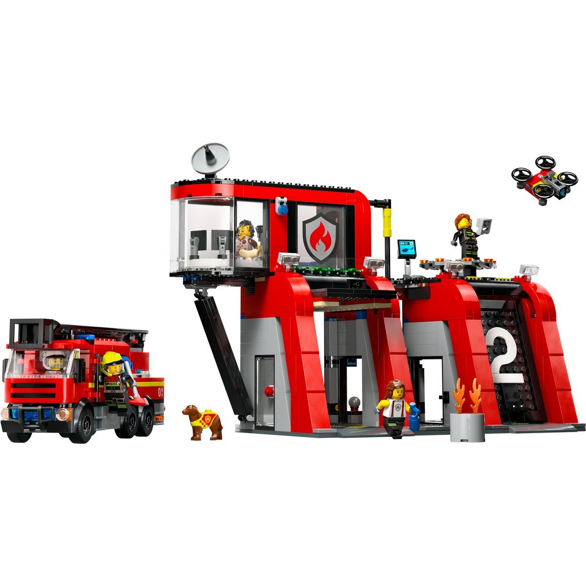 La caserne et le camion des pompiers Lego City 60375 - La Grande Récré