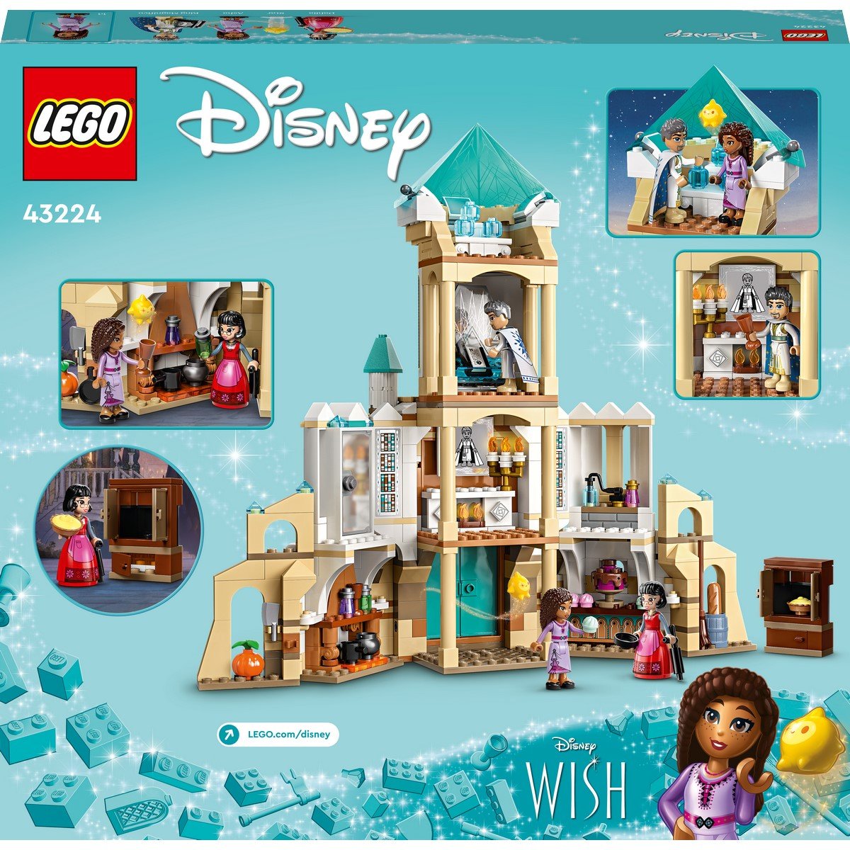 LEGO® Disney Wish 43224 Le Château du Roi Magnifico, Jouet Tiré du