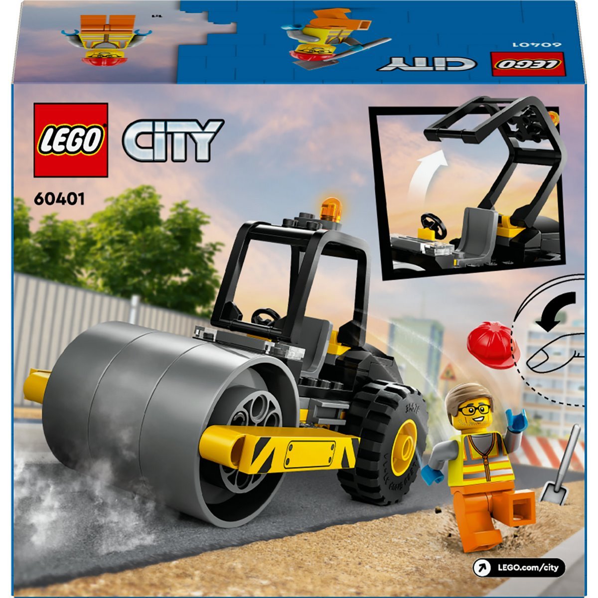 Le rouleau compresseur de chantier Lego City 60401 - La Grande Récré