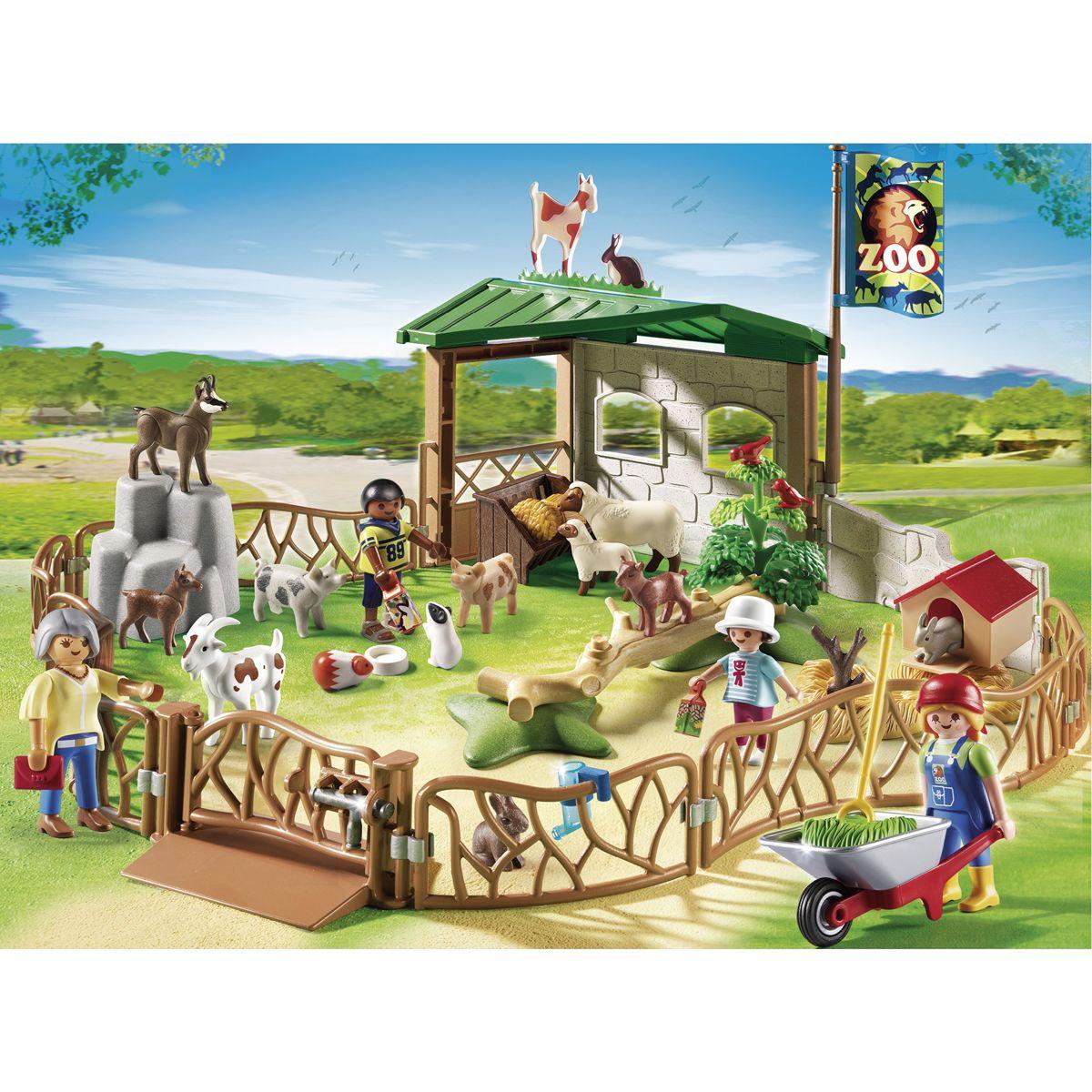 Playmobil parc animalier avec visiteurs Outlet