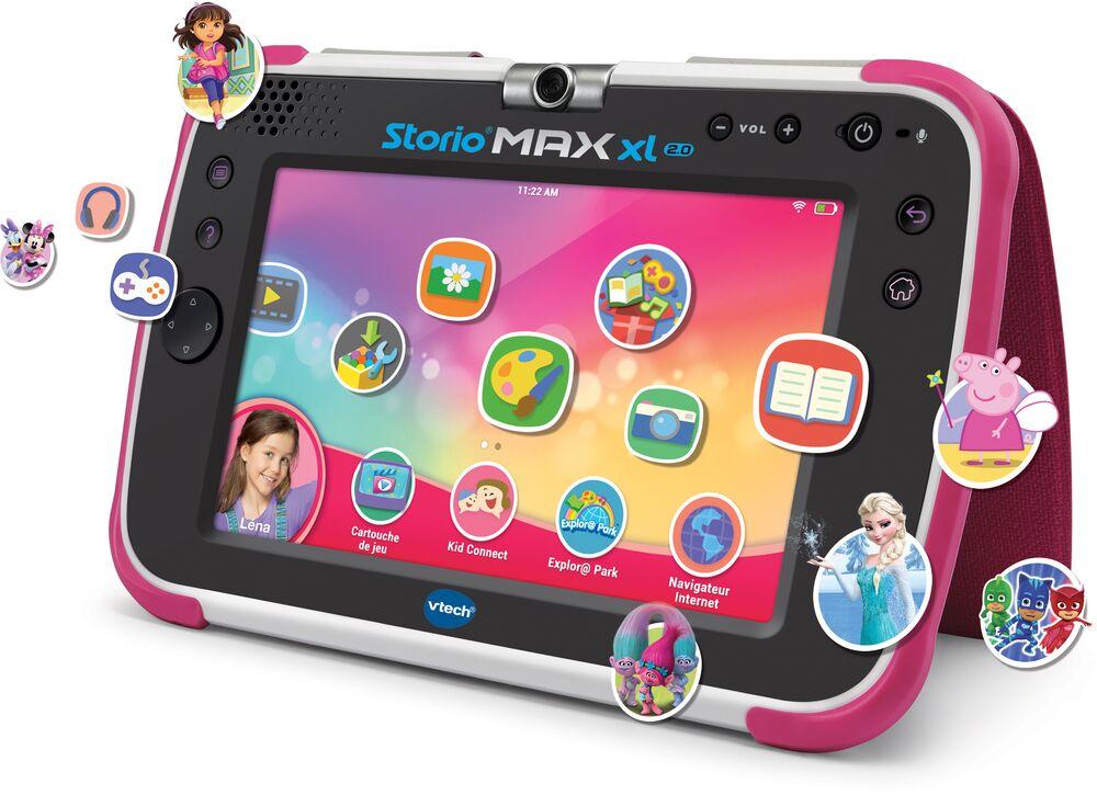 VTech Storio Max XL 2.0 Rose – Tablette Éducative Tactile 6,95” WiFi Android, Appareil Photo, Dès 3 Ans