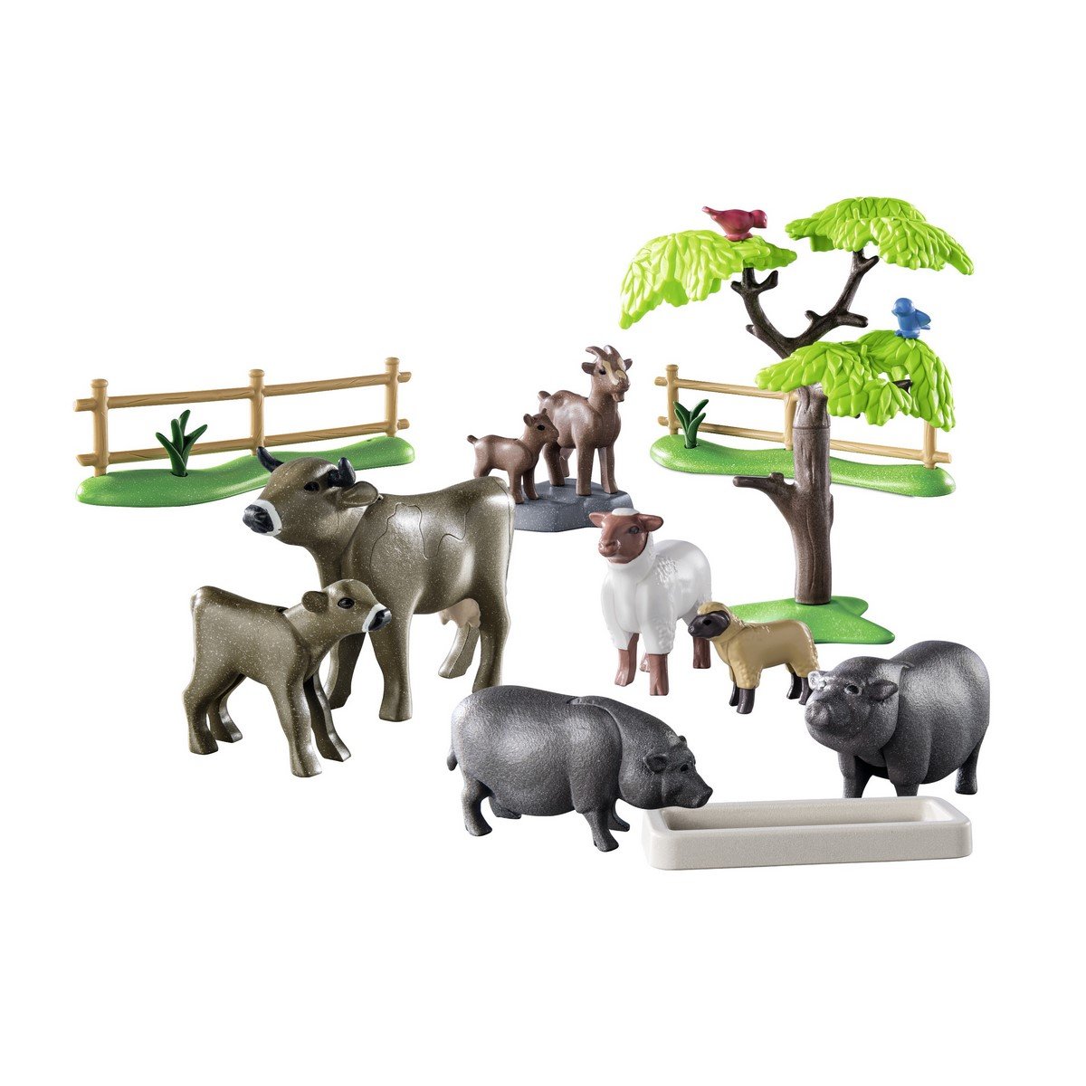 Mini figurines animaux de la ferme pqt 8