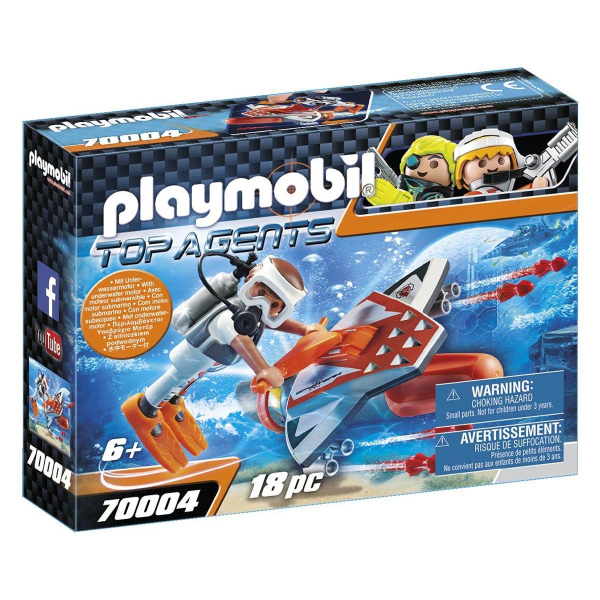 Propulseur sous-marin SPY TEAM Playmobil Top Agents 70004 - Coffrets  aventures - La Grande Récré