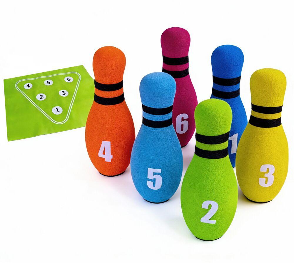 Bowling En Mousse Oxybul – 6 Quilles De 20 Cm, Balle 12 Cm – Dès 3 Ans – Sac De Transport Inclus