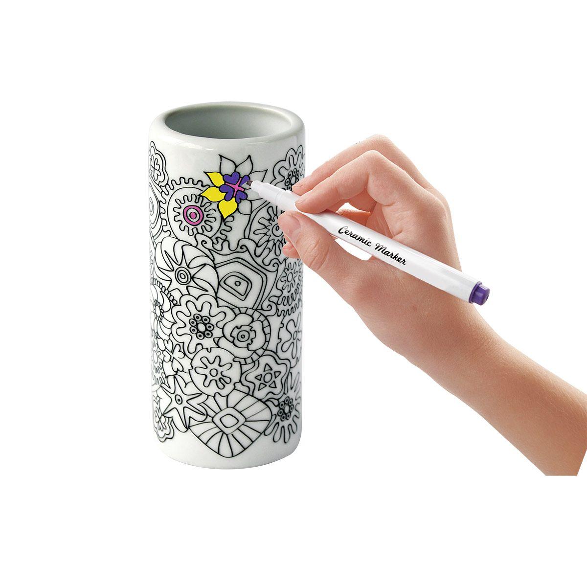 Creation Vase A Colorier Peinture La Grande Recre