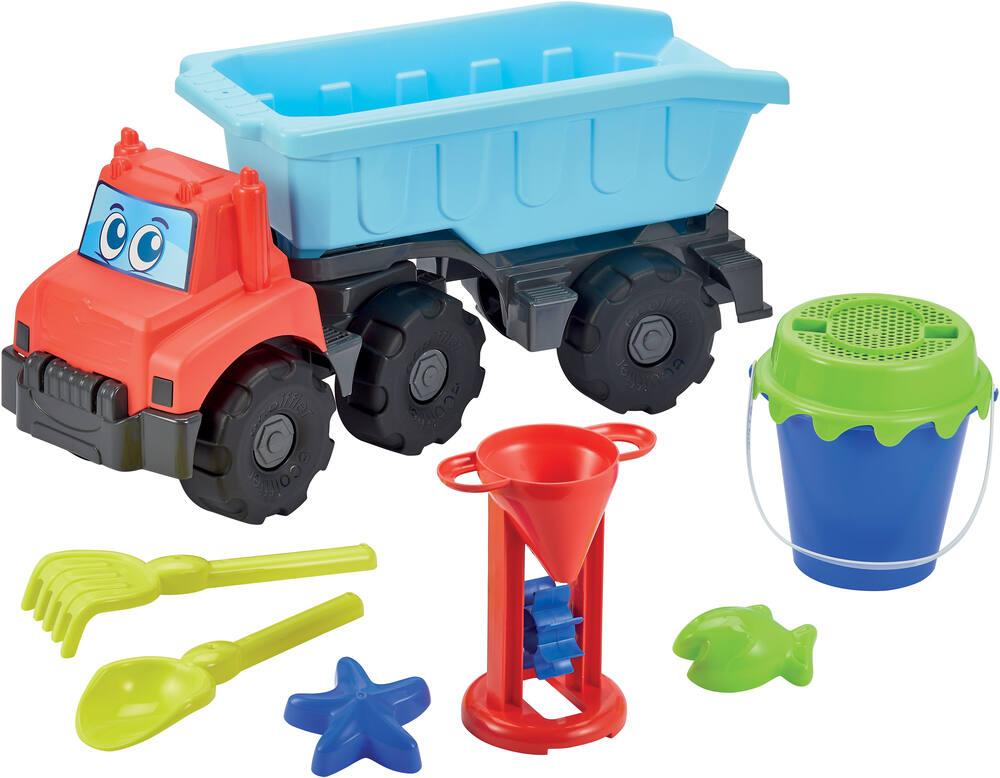 Camion Benne Plage Ecoiffier – Set De Sable Avec Seau, Pelle Et Moule – Fabriqué En France, Dès 18 Mois