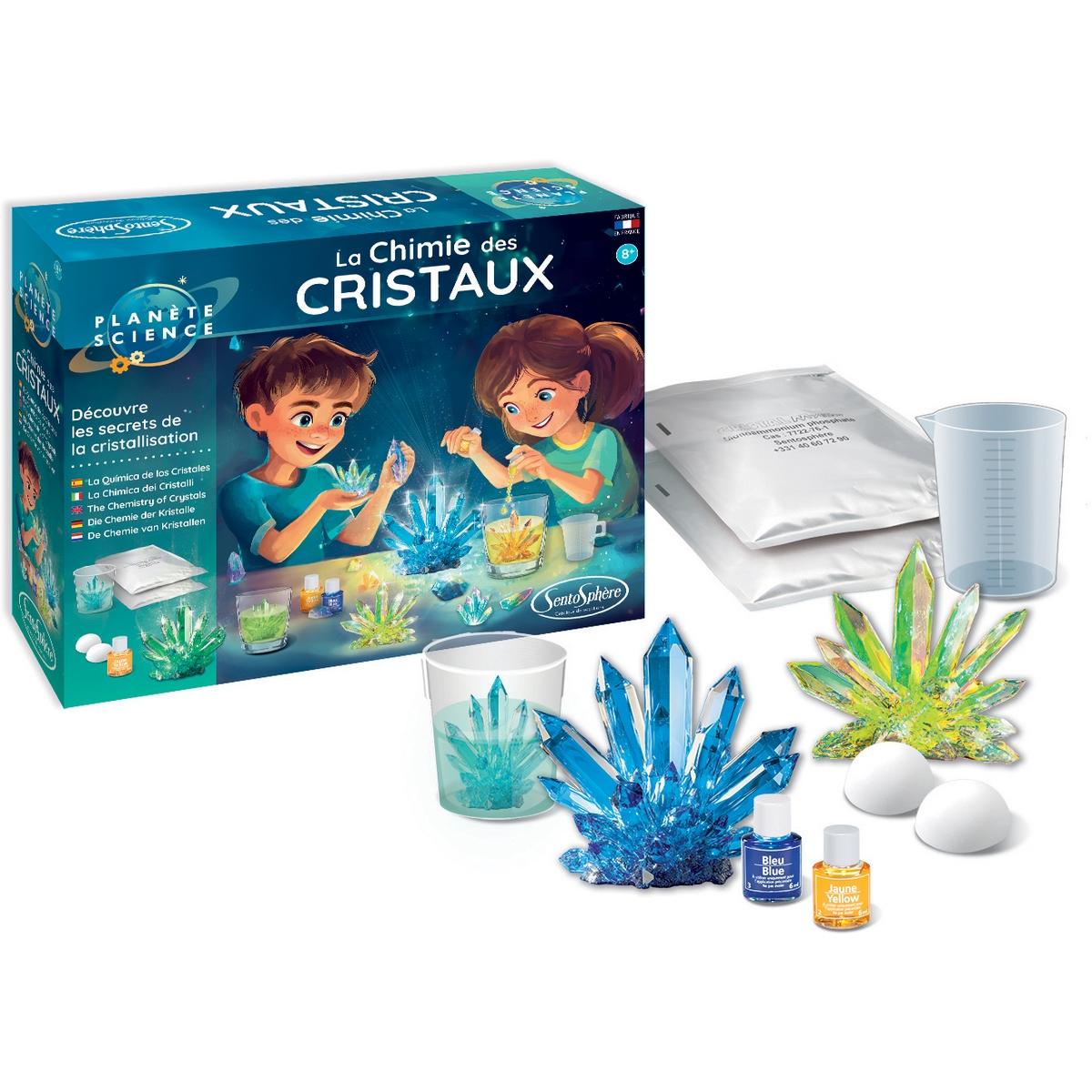 La chimie des cristaux - Kit experience- Jeux Expériences scientifiques - Jeux scientifiques - STEM - Jeux éducatifs