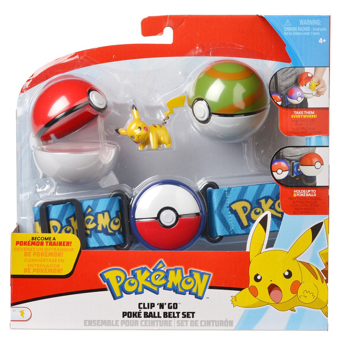 Bandai - Pokémon - Ceinture Clip 'N' Go - 1 ceinture, 1 Poké Ball