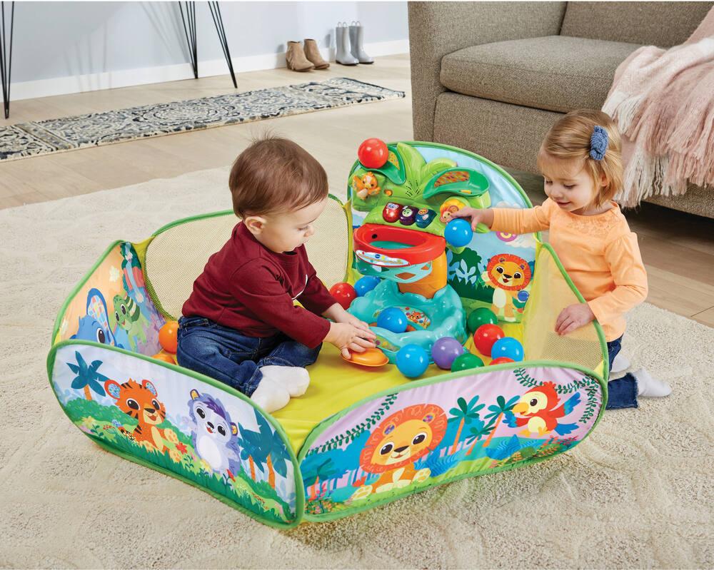 Piscine à balles pour bébé WELOX Rose avec 200 balles colorées 6 cm incluses - Jeux