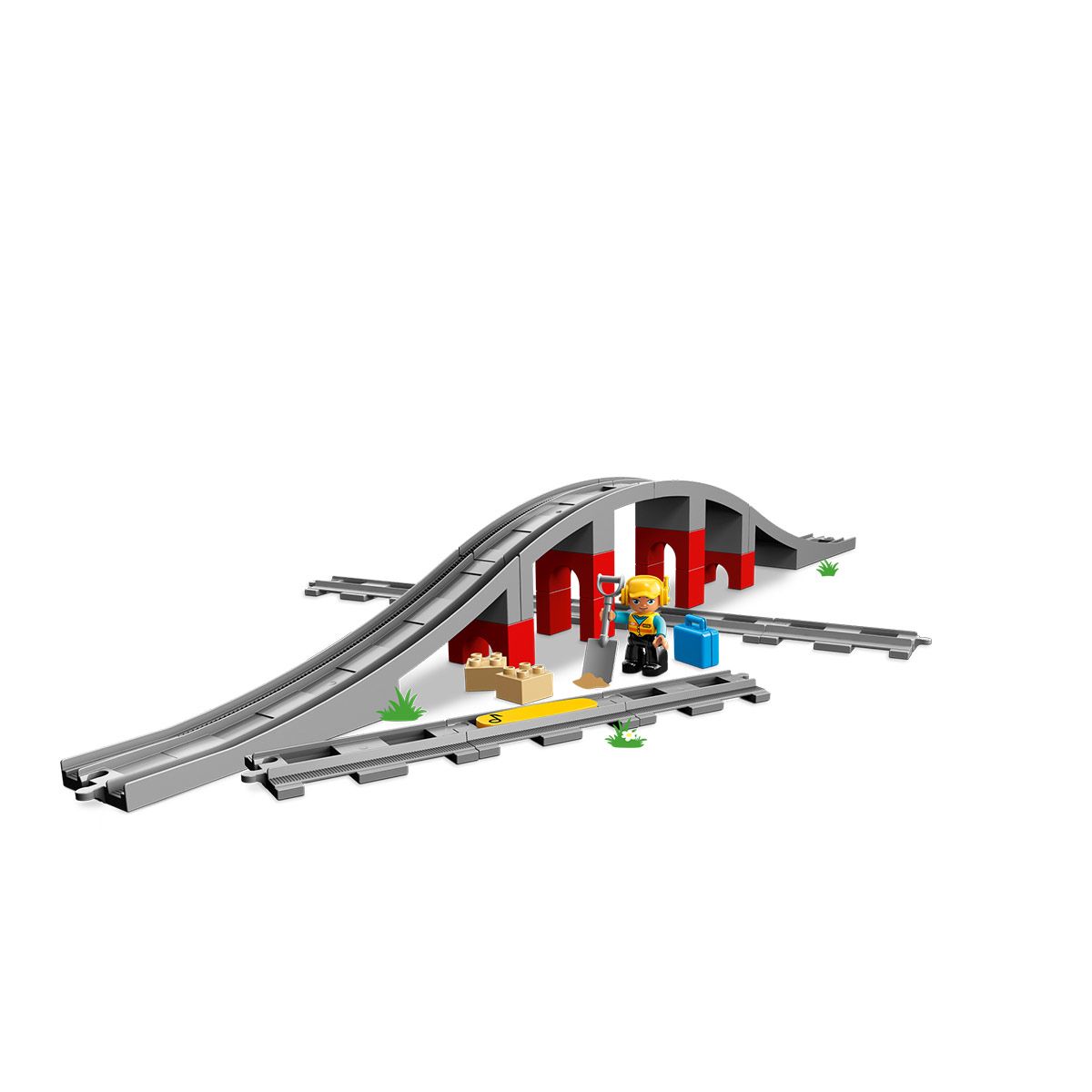 Les rails et le pont du train LEGO DUPLO 10872 - La Grande Récré