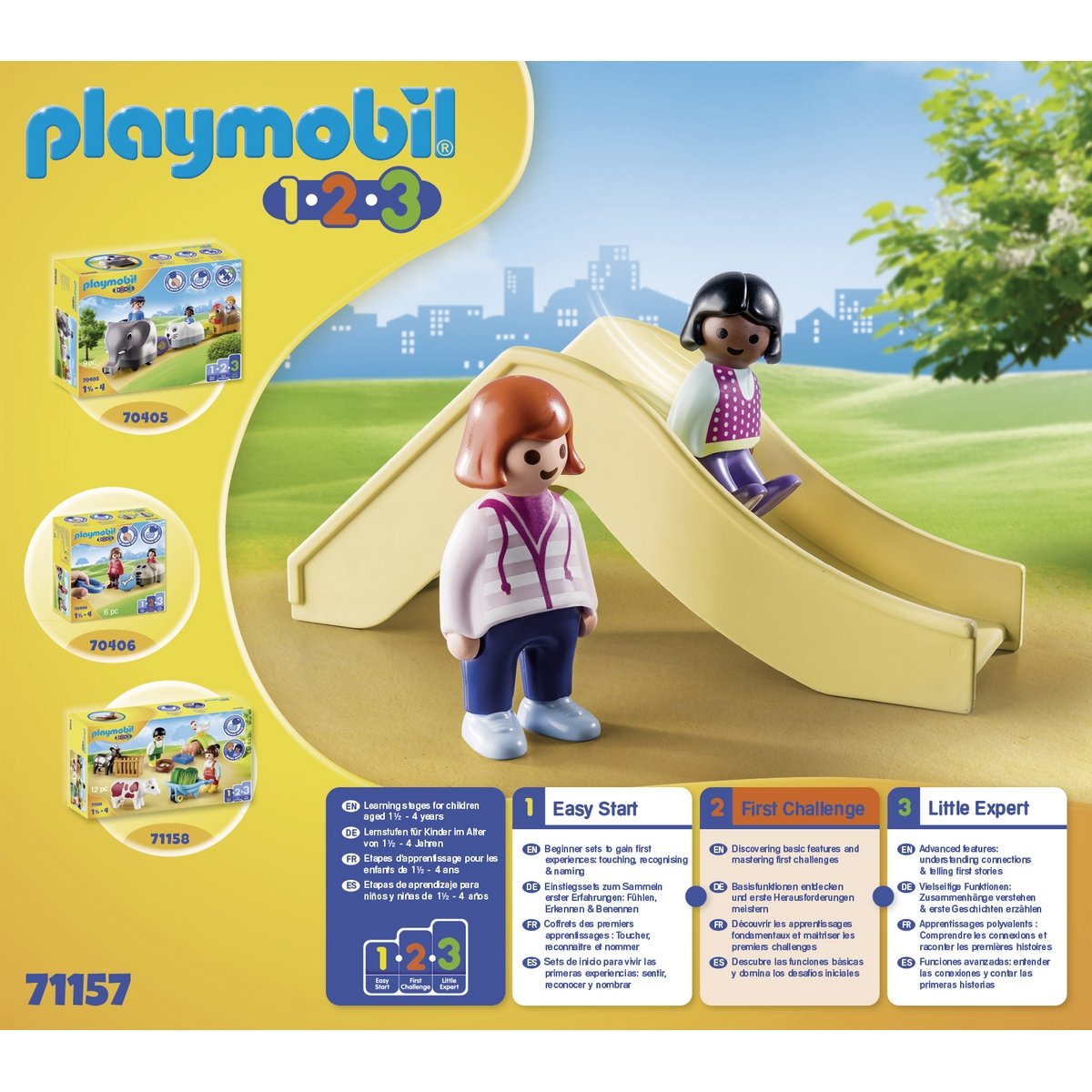 Aire de jeux avec toboggan géant - Playmobil 1-2-3 — La Ribouldingue