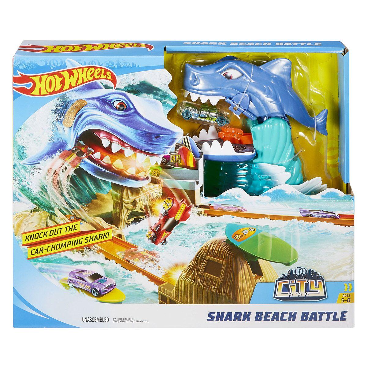 Circuit Et Hot Wheels Figurines Véhicules La City Requin Sur Plage SMVpUz