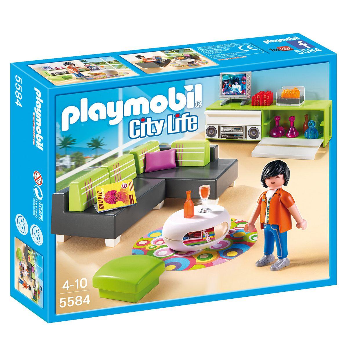 Salon Moderne Playmobil City Life 5584 La Ville La Police Et