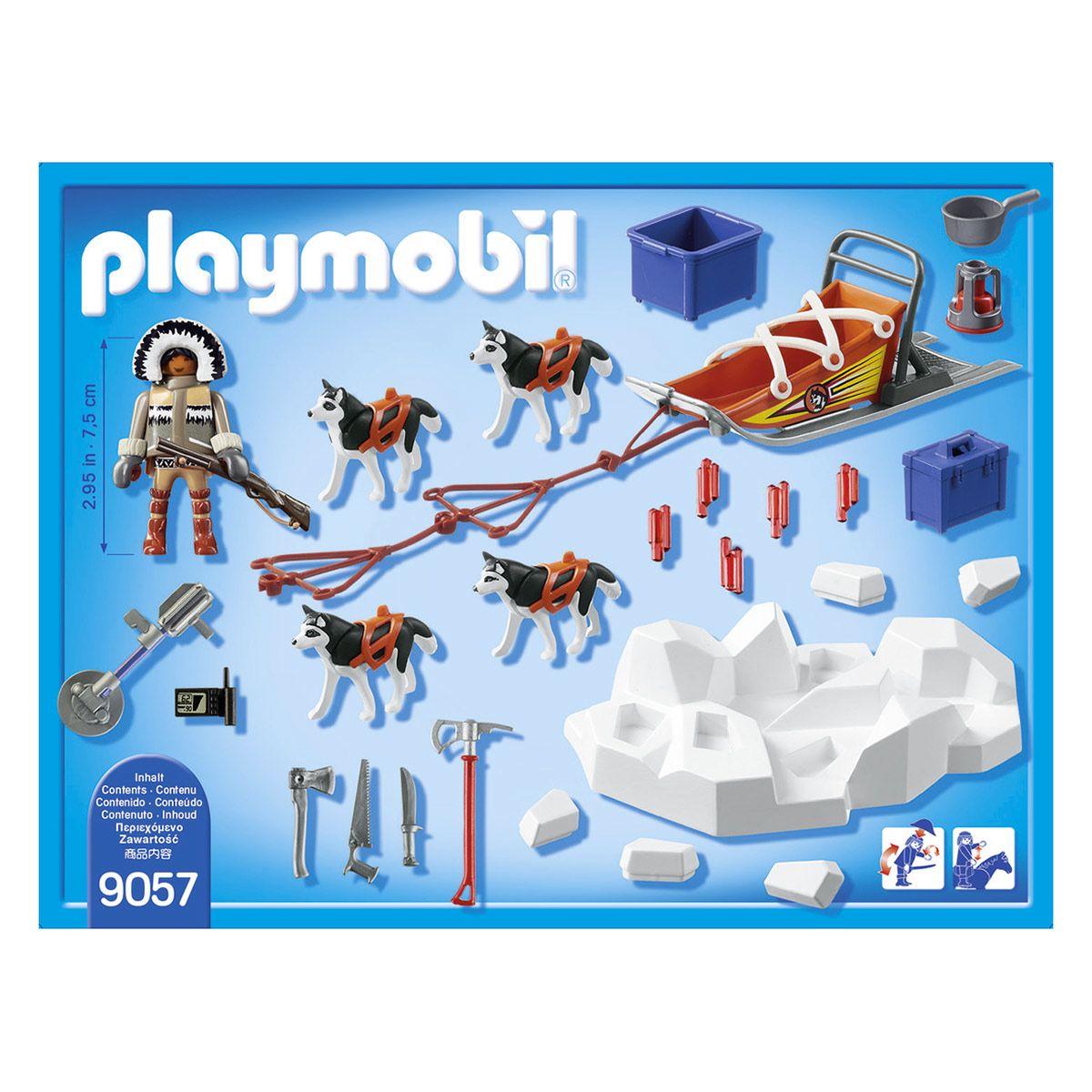 Explorateur avec chiens de traineau Playmobil Action 9057 - Coffrets  aventures - La Grande Récré