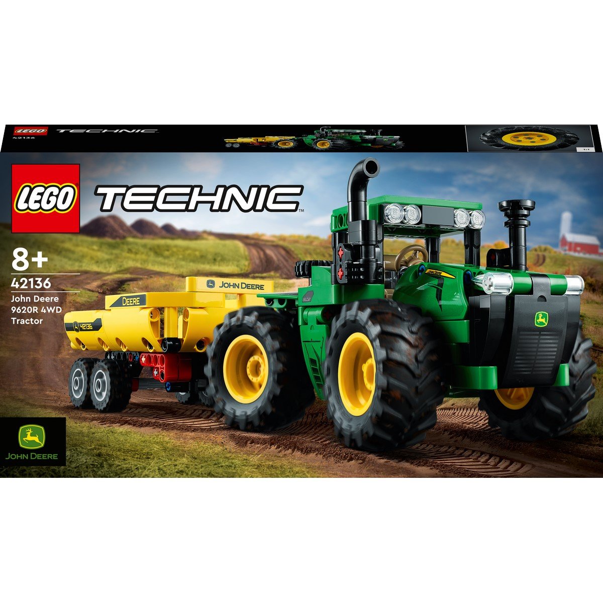 Tracteur John Deere 9620R 4WD Lego Technic 42136 - La Grande Récré