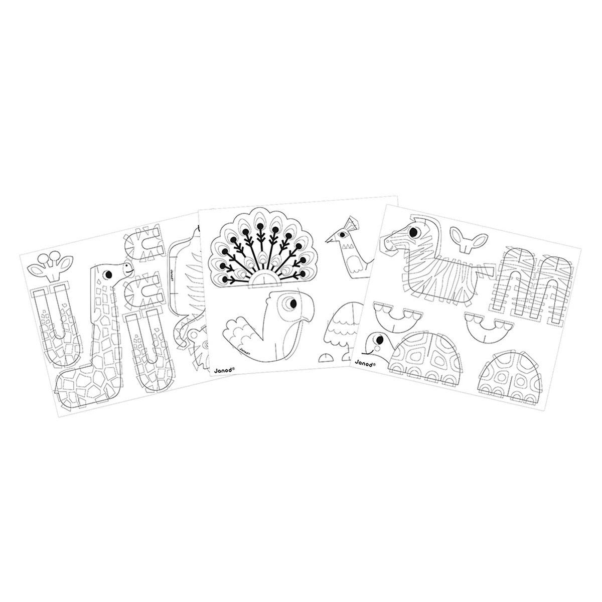 Kit Creatif Animaux 3d A Colorier Jeux Creatifs La Grande Recre