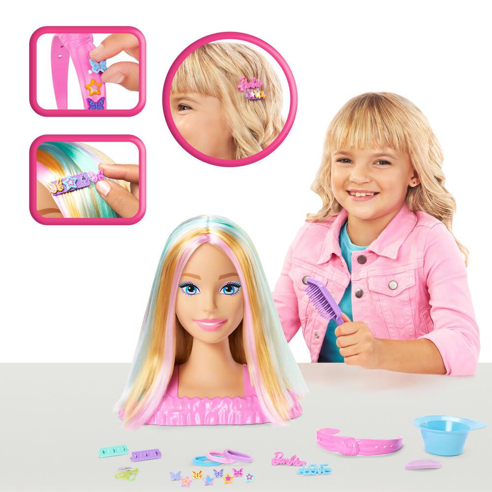 BARBIE Tête à Coiffer avec Accessoire - 38 cm - Jeux - Jouets BARBIE Tête à Coiffer avec Accessoire - 38 cm - Jeux - Jouets