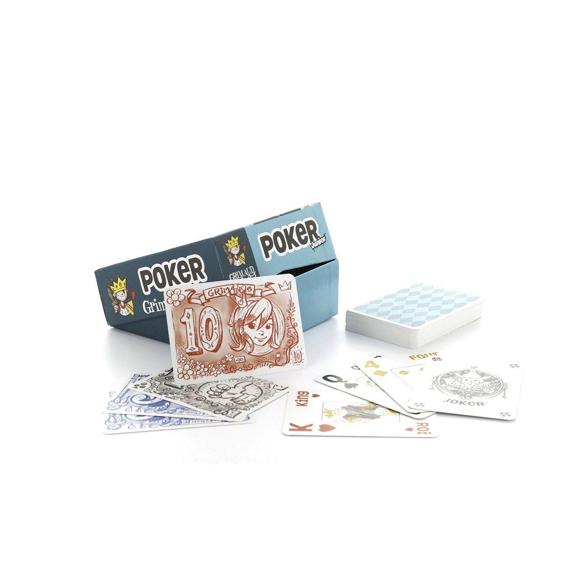 Grimaud Origine - Jeu De Cartes Poker 516 US - 54 Cartes Format Américain, Idéal Pour Poker Et Jeux En Famille