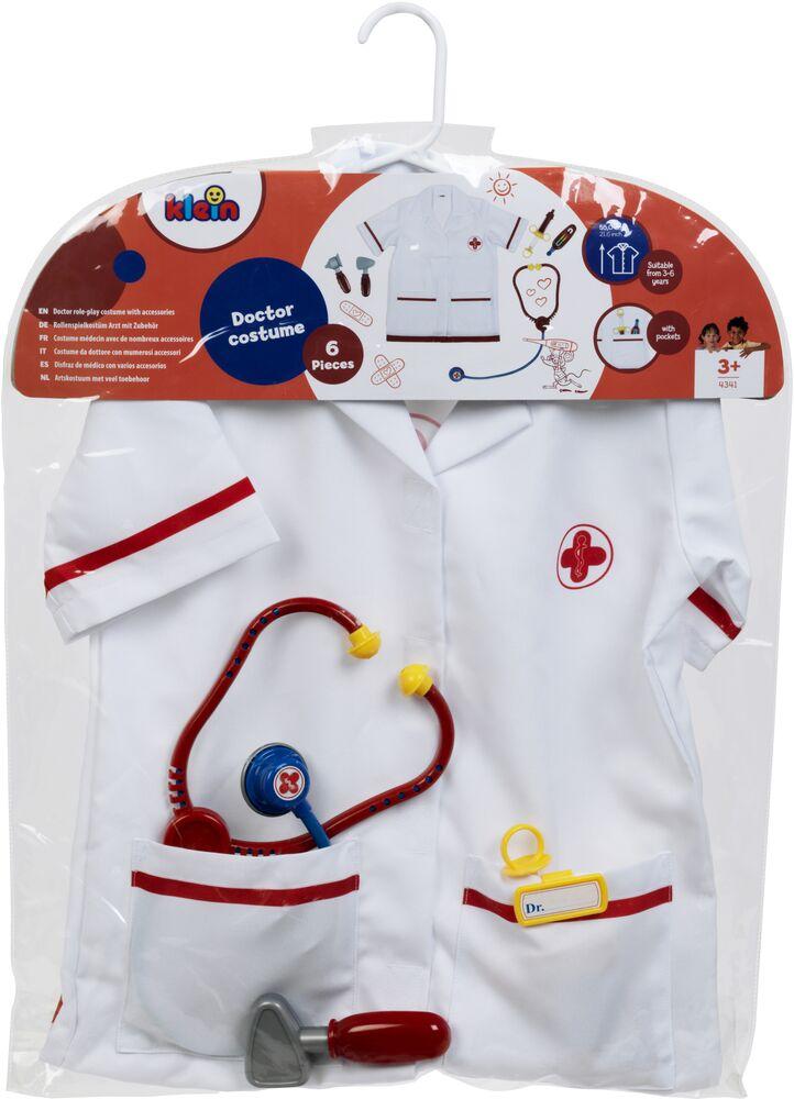 Lito Angels Déguisement Docteur Enfant – Blouse, Pantalon, Calot, Masque, Accessoires – 4-13 Ans