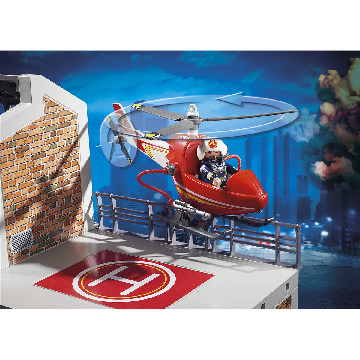 Playmobil® - Caserne de pompiers avec hélicoptère- city action - 9462 -  Playmobil® City Action - Jouer au pompier - Faire comme les grands - Jeux  d'imagination