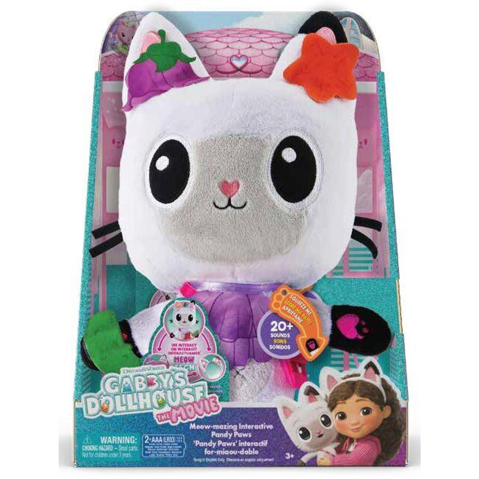 Peluche Interactive Pandy Pattes Gabby Dollhouse - 30 Cm, Avec Sons, Accessoires, Connexion Meow Tech